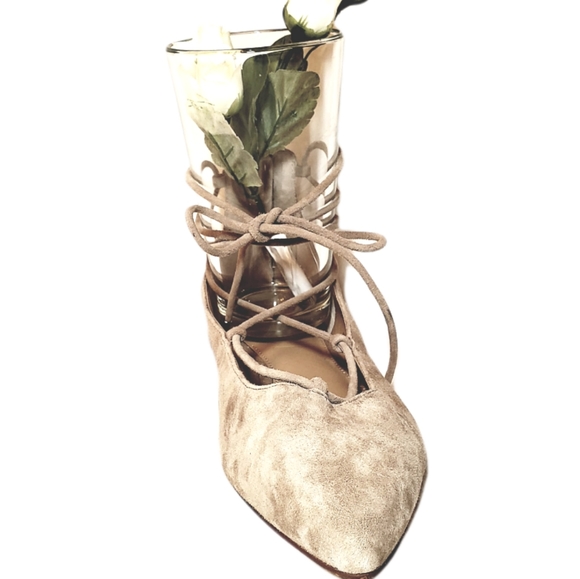 VINCE CAMUTO LEATHER FLATS ANKLE TIE New SIZE 7.5 - Picture 2 of 6